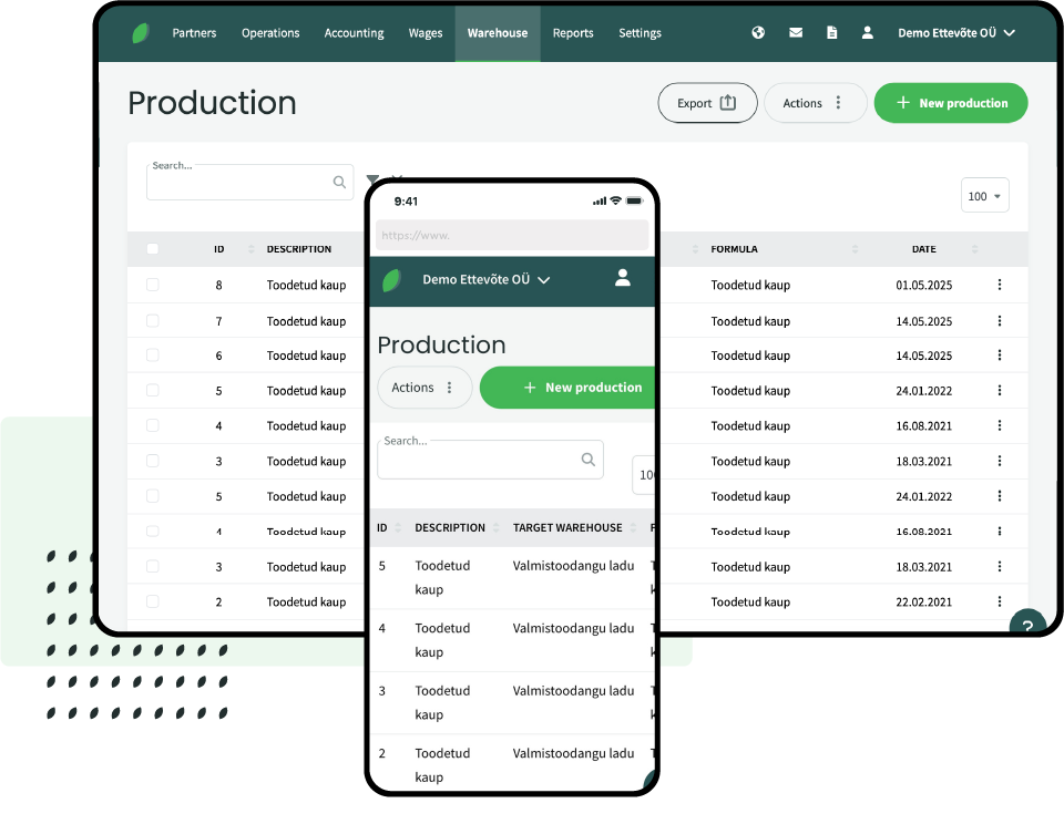 Production Production module