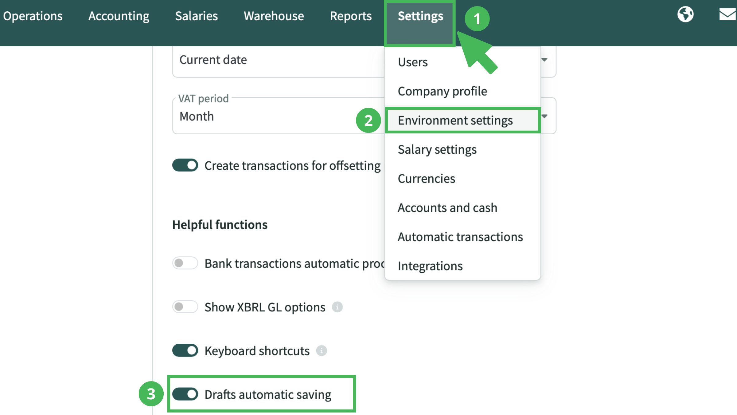 Draft automatic saving