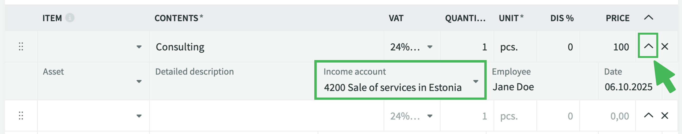 Income account