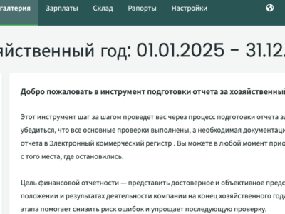 Annual report tool in Russian