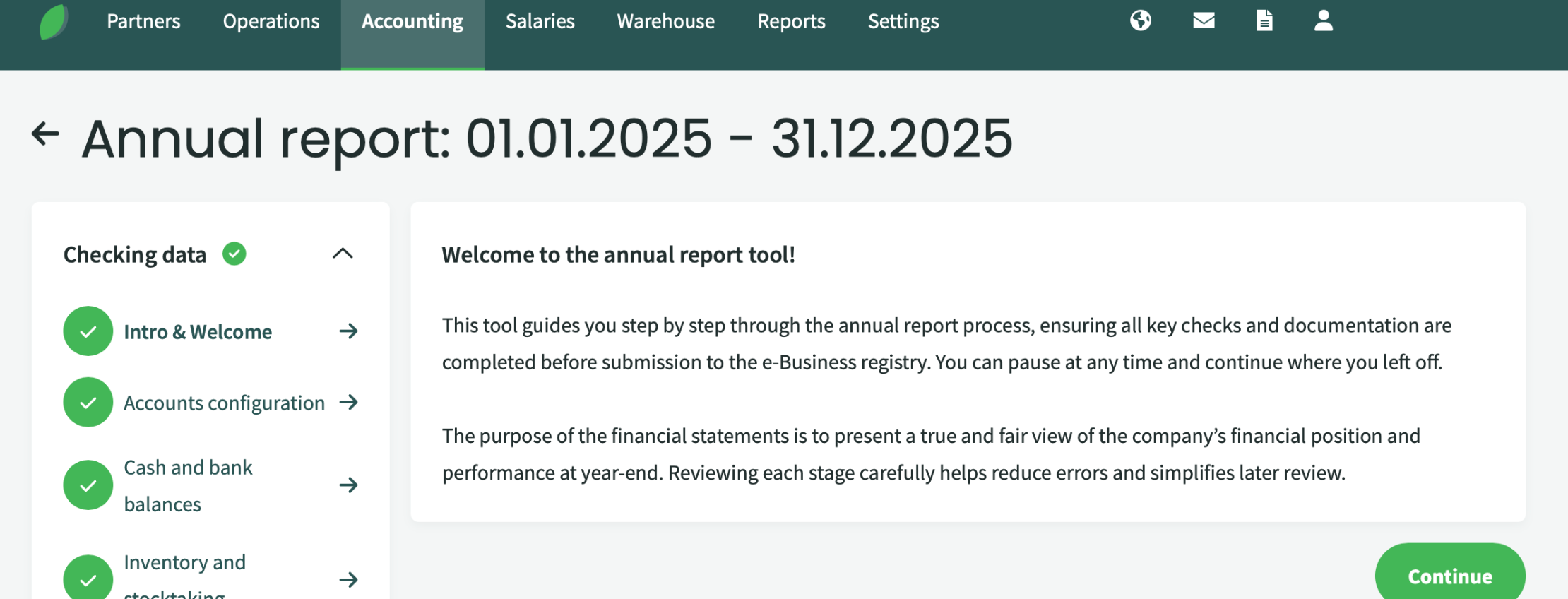 Annual report tool